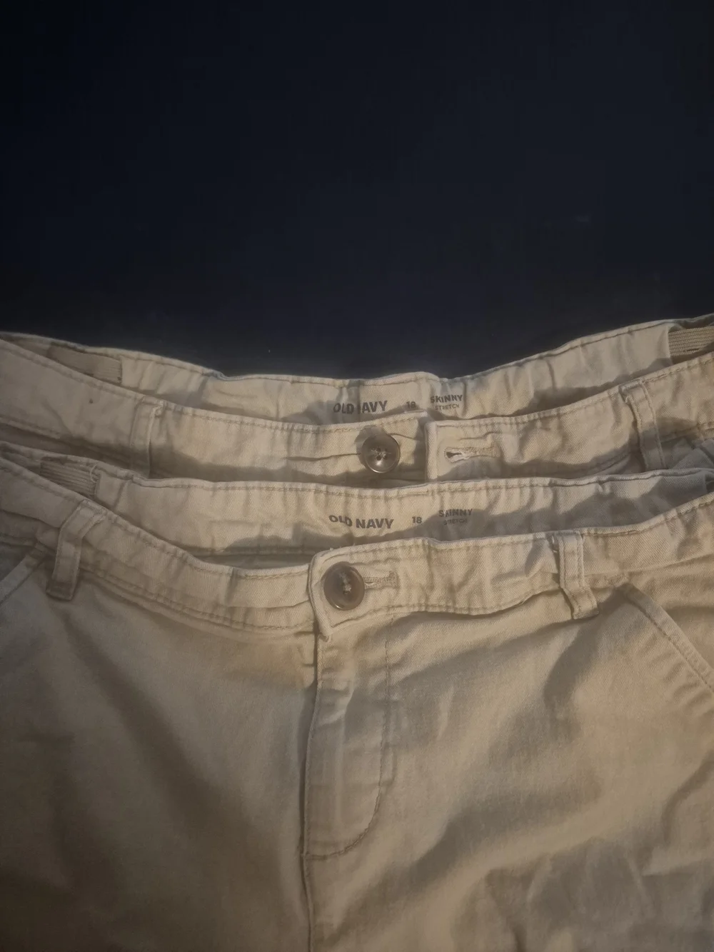 Girls Old Navy Khaki Skinny Uniform Pants 18